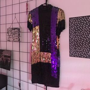 Sequin party 80s dress